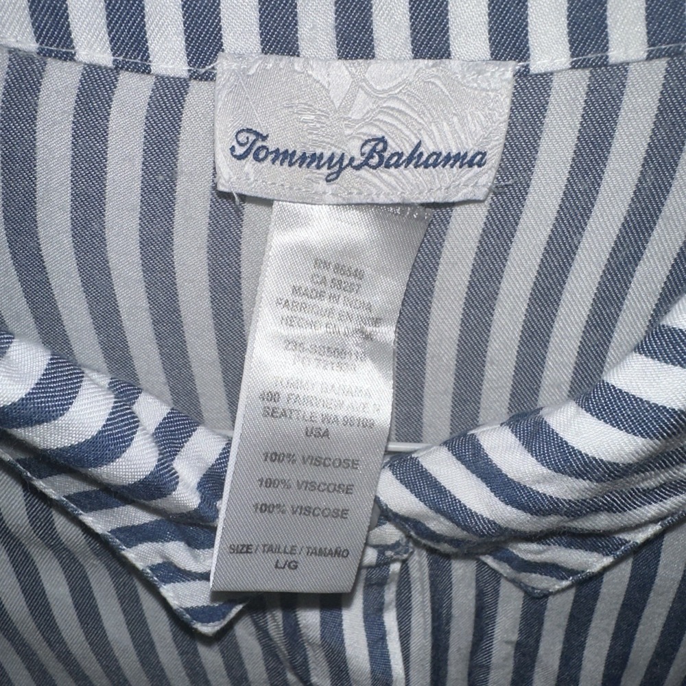 Tommy Bahama NFL Dallas Cowboys Stripe Tunic Shirt Womens Large Lightweight - Picture 3 of 7